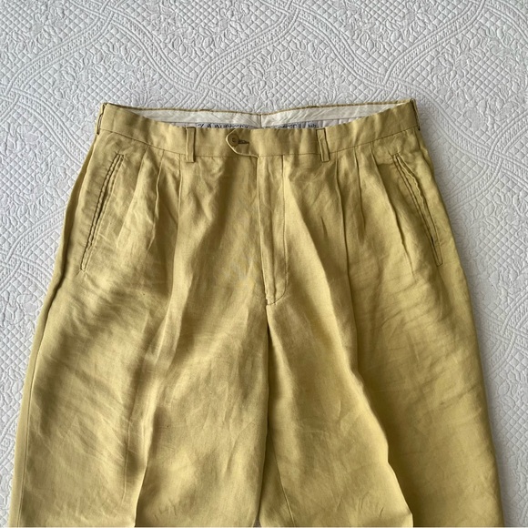 100% Linen Made in Italy Trousers - Picture 2 of 15